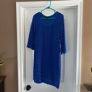 Ronni Nicole Royal Blue Lace Dress